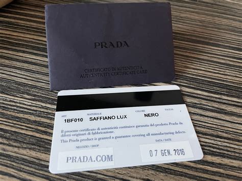 does prada come with authenticity card|Prada card authenticity check.